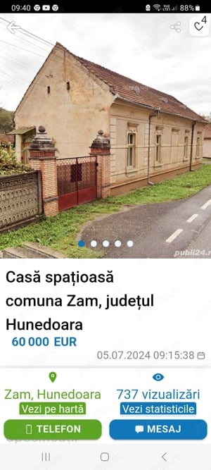 Casa spațioasă, comuna Zam,Judetul Hunedoara