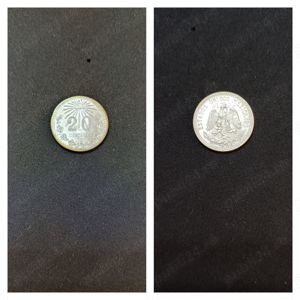 Moneda argint 20 Centavos, MEXIC, 1937