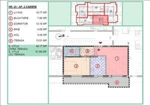 Popesti Leordeni - 2 camere decomandata - terasa 14 mp