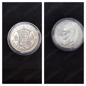 Monede argint Half Crown, MAREA BRITANIE, 1940, 1942, 1943, 1945