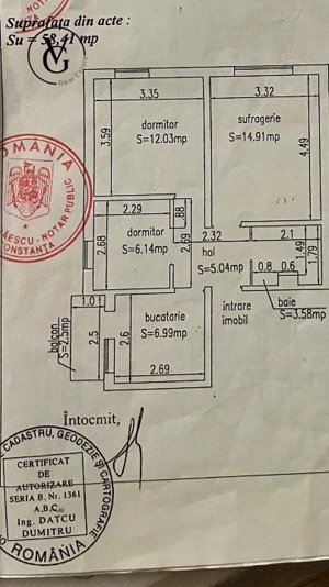 Apartament decomandat de 3 camere - zona Tomis Nord - imagine 9