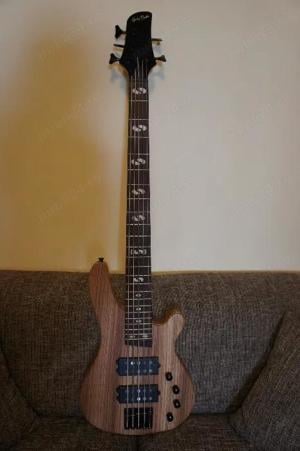 Chitara bas activ cu 5 corzi, Harley Benton Prototype 2019 Original Zebrawood Top