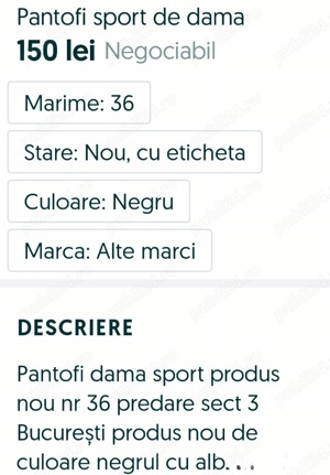 Pantofi sport nr 36. - imagine 3