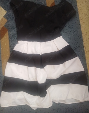 Rochie alb negru  - imagine 2