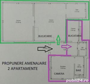 3 camere-- locație centrala - imagine 6