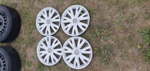 Jante otel originale VW Passat B8 6,5 J  ET 41 R16 cu capace originale - imagine 2