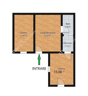 Apartament de 3 camere cu 2 intrari si 2 boxe zona Orasul de Sus - imagine 8