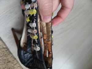  Multi colored Leather Heeled Sandals by Sam Edelman, Pantofi cu toc - imagine 3