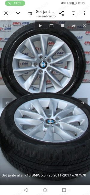 Set jante aliaj R18 BMW X3 F25 2011-2017 6787578 - imagine 2