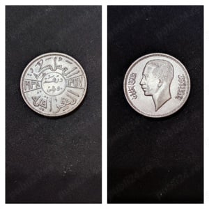 Moneda argint 50 Fils, IRAQ, 1938