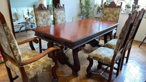 Mobila clasica din lemn masiv fabricata in Romania 1985 pentru export - imagine 3