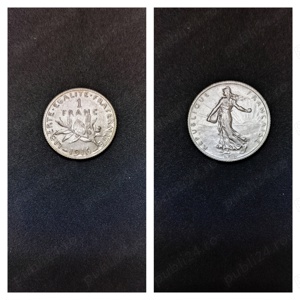 Monede argint 1 Franc, FRANTA, anii 1916, 1917, 1918, 1919, 1920