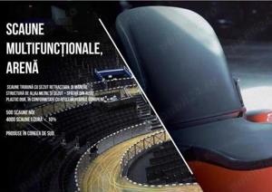 Scaune de tribună cu șezut retractabil și mânere din aluminiu - imagine 3