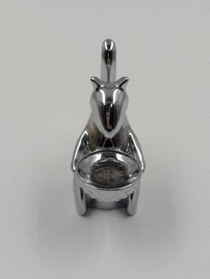Mini Statueta Next Chrome Silver Squirrel Ring Holder   Trinket Dish  Veverita - imagine 4