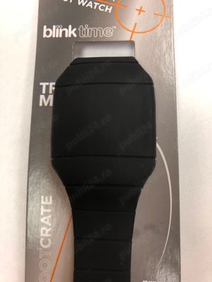 Ceas Blink Time Black Stealth Wrist Watch Loot Crate Exclusive Silicone Strap & Body - imagine 2