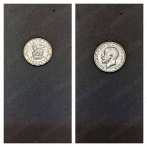 Moneda argint 6 Pence, MAREA BRITANIE, 1925