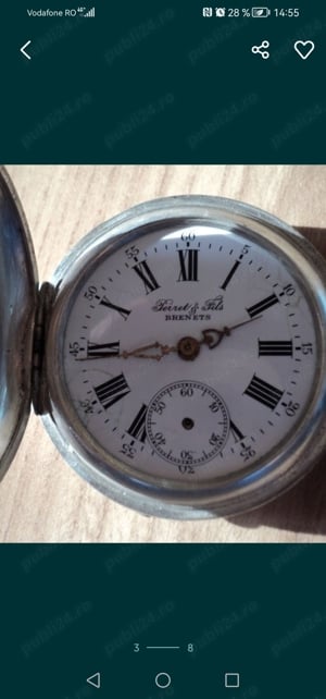 Ceas de colectie din argint Perret&Fils din 1843