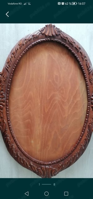 Rama veche lemn cireș sculptata manual