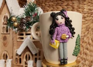 Cadou Craciun pentru fetite, sotie iubita cana papusa