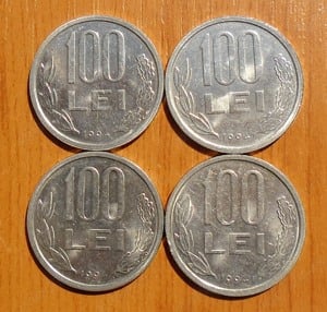 Lot 1 leu 1992, 100 lei 1994
