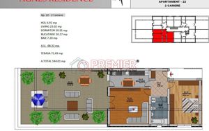 Apartament 2 camere cu terasa de 76 mp Popesti Leordeni - imagine 2