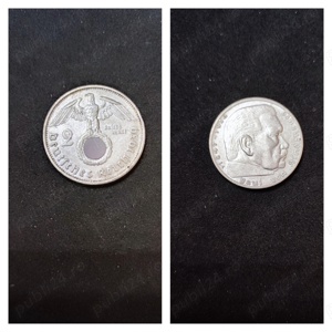 Monede argint 2 Reichsmark, GERMANIA, 1939 (A, D, F, G, J) - imagine 3