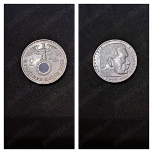 Monede argint 2 Reichsmark, GERMANIA, 1939 (A, D, F, G, J) - imagine 4