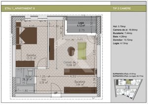 2 camere cu terasa in bloc nou zona Nerva Traian, Metrou Timpuri Noi - imagine 6