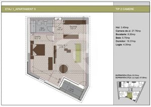 2 camere cu terasa in bloc nou zona Nerva Traian, Metrou Timpuri Noi - imagine 5