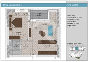 2 camere cu terasa in bloc nou zona Nerva Traian, Metrou Timpuri Noi - imagine 8