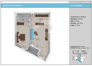 2 camere cu terasa in bloc nou zona Nerva Traian, Metrou Timpuri Noi - imagine 3