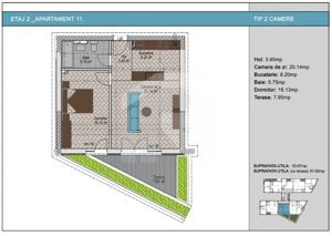 2 camere cu terasa in bloc nou zona Nerva Traian, Metrou Timpuri Noi