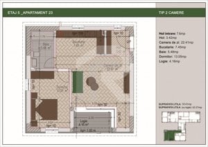 2 camere cu terasa in bloc nou zona Nerva Traian, Metrou Timpuri Noi - imagine 9