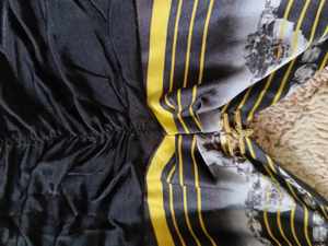 Yellow dress with multicoloured print Class Roberto Cavalli rochie zi  - imagine 5