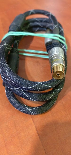 Cablu TV   RF cu mufe mama - tata, aurite, de 1,5m și de 3m