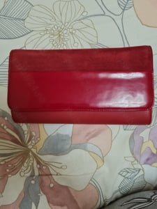 plic rosu din piele NOU