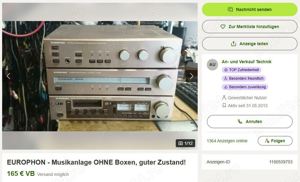 Linie audio Hi-Fi Europhone TA-88 TT-88 TC-88 vintage '80 - imagine 5