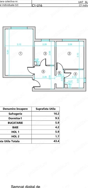 Proprietar vand ap 2 camere, decomandat, 45 mp utili, parter 4+boxa 9,3 mp