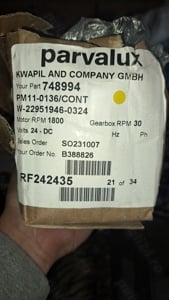 Parvalux 748994 motor cu reductor