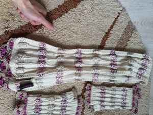  Mina Poe Paris Hat, Gloves and Scarf cashmere winter accessories. Set fular, manusi, fes