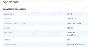 HDD extern Samsung 1.5TB G3 Station, USB2.0, 3.5'' - imagine 4