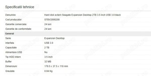 Hard disk extern Seagate 2TB, 3,5 inch - imagine 3