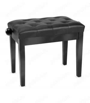 Scaun pian Flame KB-32BL negru mat
