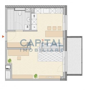 Apartament cu 1 camera Semicentral. Comision 0! - imagine 4