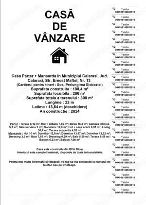 Casa De Vânzare P+M *2024* Calarasi !! - imagine 2