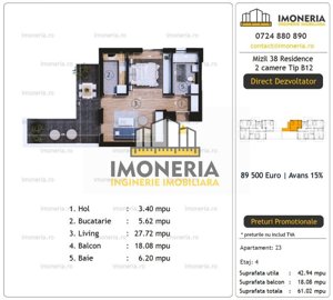 Finalizat | Terasa 18 mp | 850m  metrou 1 Decembrie 1918 | Comision 0%  - imagine 5