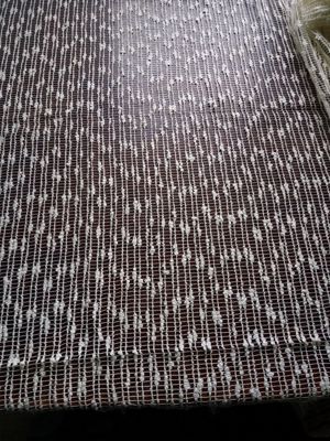 Perdea NOUA alb-crem, cu argintiu in model- 115x256 cm, contragreutate - imagine 4