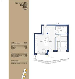 Apartament 2 camere 82 mp - Copou ansamblul Lojja - imagine 2