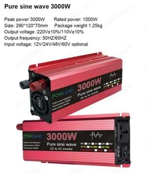 Invertor cu sinus pur 12V si 24v/3000W