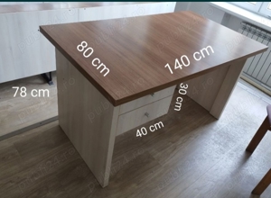 birou solid 140*80 cu doua sertare 